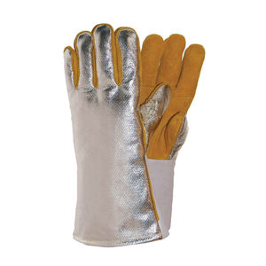 Venta al por mayor mejor diseño personalizado de piel de cabra Digital de cuero guantes de soldadura profesional Unisex guantes de soldadura - Product Image 4