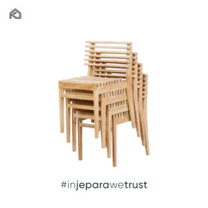 Sillas Apilables de Madera de Teca, Diseño Natural Moderno, Súper Cómodas, Duraderas y Resistentes al Agua, para Hotel, Apartamento, Cocina - Product Image 2