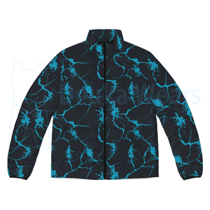 OEM Custom Design All Over Sublimated Printed Stand Collar Puffer <b>Jackets</b> For <b>Men</b> Custom With 100% Polyester <b>Jackets</b> With Zip UP - Product Image 5