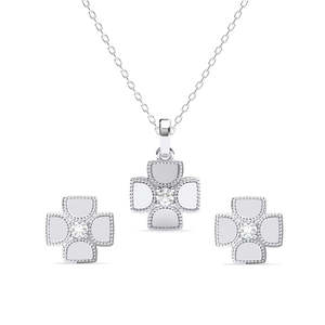Juegos de Joyería Fina de Plata de Ley 925 Premium, Compre en Línea Elegantes Pendientes Colgantes - Product Image 1