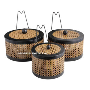 Juego de tres calentadores de comida de metal Diseño personalizado Cazuela hecha a mano Forma redonda Utensilios de cocina Olla de metal elegante - Product Image 2