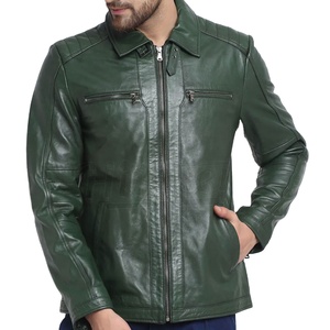 Veste à col montant en cuir de haute qualité de style High Street pour hommes, vêtements d'hiver décontractés, veste d'hiver à la mode - Product Image 1