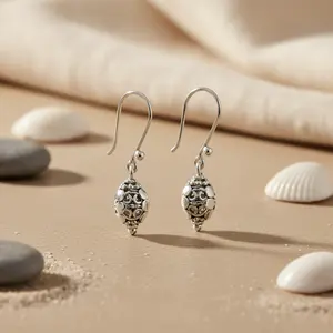 Pendientes de Plata de Ley 925 con Filigrana para Mujer, Joyería de Moda para Uso Diario - Product Image 1