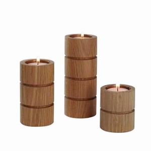Décoration de fête de luxe, bougeoir rond en bois, décoration de table, décoration de table à manger, éclairage, bougeoir en bois - Product Image 6