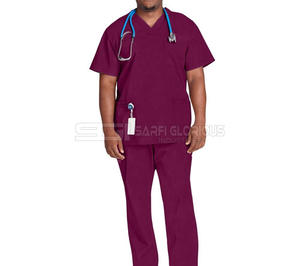 Uniforme Médico Resistente de Manga Corta con Cuello Alto, Antiarrugas y de Primera Calidad - Product Image 1