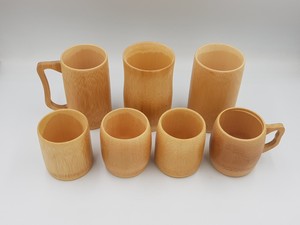 Tasse de boisson personnalisée avec poignées fabriquée à partir de bambou 100% naturel biodégradable laque naturelle et exquise - Product Image 2