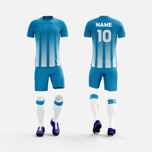 ชุดเสื้อฟุตบอลและกางเกงขาสั้นชุดทีมฟุตบอลระบายอากาศออกแบบได้ตามต้องการ - Product Image 1