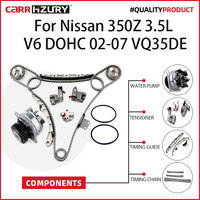 Carrhzury OEM QUALITÉ 13024-AL50A VQ35DE Kit de chaîne de distribution Pompe à eau pour Infiniti M35 pour Nissan Murano 350Z 3.5L V6 DOHC 02-07