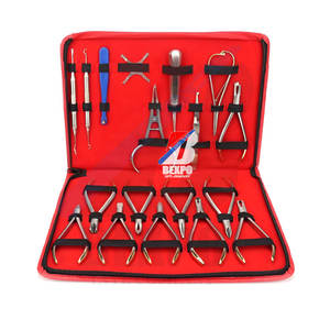 Kit de instrumentos de alicates de ortodoncia Dental de acero inoxidable de alta calidad, 18 piezas con estuche, bolsa Manual - Product Image 3