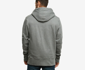 Unisex Solid Color Pullover Hoodie 100% Cotton Quick-Dry Fitness <b>Sweatshirt</b> Men Custom Hoodie - Product Image 2