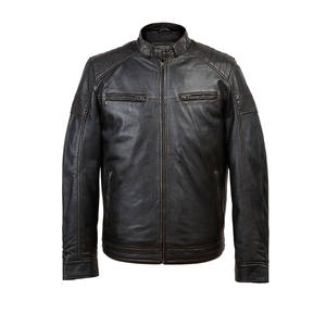 2 Ton Color Wax Leather Raw Material <b>Sheep</b> Leather Lamb <b>Skin</b> <b>Jacket</b> Men Wholesale Top Premium Motorbike Leather <b>Jacket</b> - Product Image 4