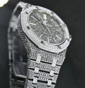 Date juste pour suisse Eta montre à mouvement automatique or jaune deux tons avec VVS Moissanite diamant montre immobilière - Product Image 4