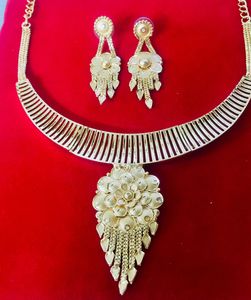 DDP Classic 24K chapado en oro Vintage Comoras Mayotte conjunto de joyas 24 quilates cobre collar pendientes EE. UU. Francia accesorio de moda - Product Image 6