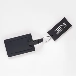 Porte-étiquette de bagage personnalisé en PU souple, accessoire pour badges et gadgets - Product Image 2