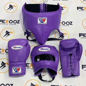 All Color Available Customized <b>MMA</b> Boxing Gloves Sparring Set with Hand Grips Full Black Leather Headgear & <b>Groin</b> <b>Guard</b> - Product Image 4