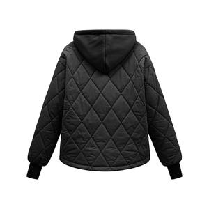 เสื้อแจ็คเก็ตบุนวมตัวสั้นมีฮู้ดสำหรับผู้หญิง, เสื้อบุนวมเนื้อแกะระบายอากาศได้ดีกันน้ำอากาศร้อนใส่สบาย - Product Image 3