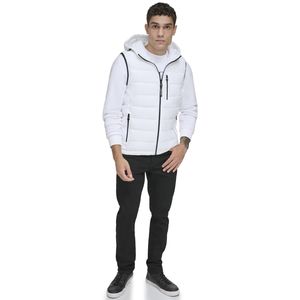 Nouvel arrivage de veste d'hiver pour hommes avec col montant gilet bouffant à capuche meilleure couleur sans manches tissu de rue haute vente entière - Product Image 1