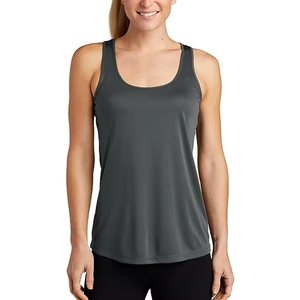 Camisetas sin mangas de punto transpirables para mujer, camisetas de gimnasio de verano con logotipo personalizado, venta al por mayor para damas, personalizadas en diferentes colores, ropa activa - Product Image 4