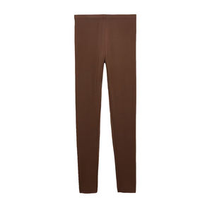 Pantalones de Yoga sin Costuras para Mujer, Leggings Térmicos Antibacterianos, Transpirables, de Spandex/Poliéster, Cintura Elástica, Largo Completo, Forro Polar, para Entrenamiento - Product Image 1