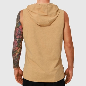 Lightweight Breathable Solid Winter Men Stringer Hoodies Cotton Blend <b>Fleece</b> Fabric for Sports Training Jogging Weightlifting - Product Image 3