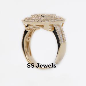 Luxe hommes 925 argent Sterling Hip Hop Champion anneau carré Moissanite et plein glacé Baguette diamant élégant Halloween bijoux - Product Image 3