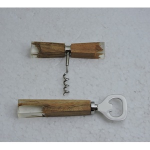 Outils de bar en métal poli argenté avec un aspect attrayant, manche en résine, ouvre-bouteille, tire-bouchon, outil de bar, ouvre-bouteille en métal - Product Image 4