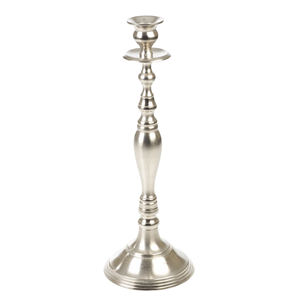 Candélabre vintage argenté en aluminium à 5 bras grand bougeoir artisanat décorations de table de mariage taille personnalisable fait à la main - Product Image 4