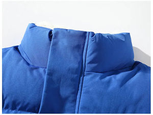 Veste à bulles en nylon ODM OEM, vestes d'hiver matelassées à capuche amovibles brillantes pour hommes, vente en gros - Product Image 3