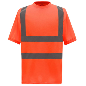 High Visibility <b>Reflective</b> Short Sleeve Plain Jacket Breathable Polyester <b>Material</b> EN Certified Safety Construction Workwear - Product Image 3