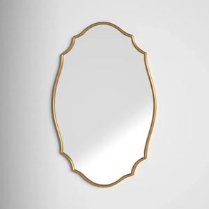 Modern <b>Gold</b> Square Art Deco Wall <b>Mirror</b> Metal Frame Wedding Bathroom Decor Elegant Finish - Product Image 3