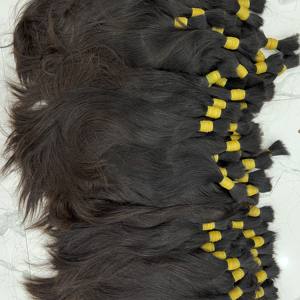 Grado a Virgen Extensiones de cabello de donante vietnamita Raw Natural Black One Donor Straight 100g Bulk Venta al por mayor Cabello humano - Product Image 6