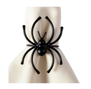 ห่วงรัดผ้าเช็ดปากทำจากโลหะแหวนรูปแมงมุมสำหรับงานเลี้ยงอาหารค่ำงานแต่งงานแบบตะวันตก - Product Image 1