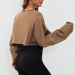 Nuevas llegadas Tallas grandes Transpirable Mujeres Crop Top Camisas Media manga Slim Crop Top Fitness Mujeres Crop Top Camisas - Product Image 6