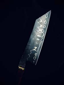 Couteau de chef en acier au carbone fait à la main OEM ODM de qualité supérieure personnalisé en gros avec manche en bois et étui en cuir Couteau de chef - Product Image 6