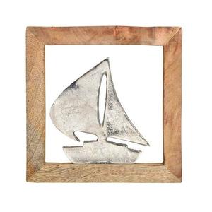 Ornement de Noël en forme de bateau en bois de haute qualité Décor de table au design unique de l'usine Excellent matériau en bois - Product Image 1