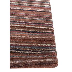 Alfombra Acar Tra-14447 de Lana y Viscosa Hecha a Mano, Rectangular con Rayas Rojas y Naranjas para Sala de Estar, Producto Nuevo Hecho a Mano - Product Image 4