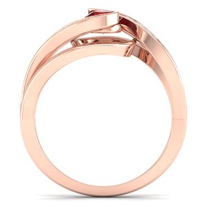 Anillos de Compromiso y Promesa de Plata de Ley 925 con Moissanita y Granate, Precio al por Mayor de REYES, Joyería Fina para Mujer - Product Image 4