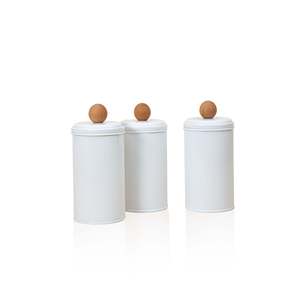 Stripe Decorative White 1.20 Lt Tea <b>Coffee</b> Sugar <b>Storage</b> <b>Jar</b> - Product Image 1