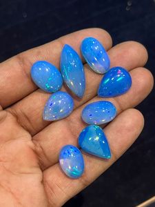 Lot de cabochons d'opale éthiopienne Pierres précieuses en vrac Multi Fire 100% Pierres précieuses traitées à l'opale naturelle - Product Image 4