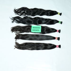 ผมต่อ100% ผมมนุษย์สำหรับต่อผมผมตรงสี vrndor สีดำตรงสไตล์คลื่น - Product Image 2