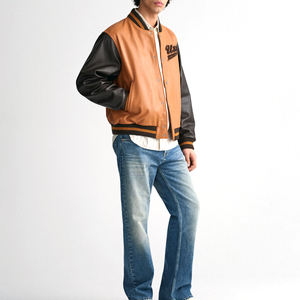 Unisex Leather SALVA Varsity <b>Jacket</b> Breathable Quick Dry with Customizable Digital Print Team Name Sportswear Set - Product Image 4