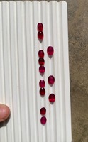 Saphir rouge rubis de laboratoire, taille ovale 6x8mm, qualité AA, traité thermiquement, jeu de couleurs/effet de feu, 1-2 carats, pour la fabrication de bijoux, pierre libre, tiers