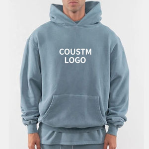 Vêtements pour hommes, sweats à capuche, sweat à capuche imprimé bouffant personnalisé, sweat à capuche lourd super surdimensionné en coton polaire 500 g/m² - Product Image 1