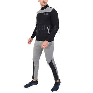 Ensemble de jogging deux pièces en coton et polyester de qualité supérieure, taille plus, jogging uni à vendre - Product Image 4