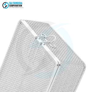 Panier en maille fine avec couvercle en acier inoxydable de qualité médicale, certifié CE, réutilisable pour la manipulation sécurisée des instruments chirurgicaux - Product Image 6