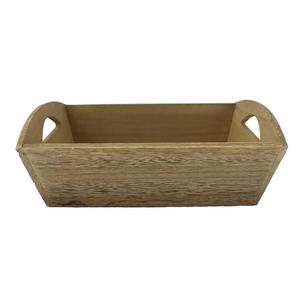 Plateau de rangement en bois effet chêne minimaliste pour la maison cuisine sculpté Rectangle solide thé canapé bras plateau conception en verre à un niveau - Product Image 1