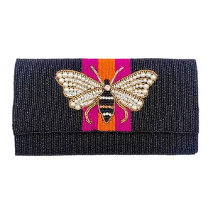 กระเป๋าถือปักลายดอกไม้ประดับลูกปัดทำมือ ดีไซน์ใหม่ทันสมัย สวยหรู น่ารัก สำหรับสาวๆ - Product Image 4