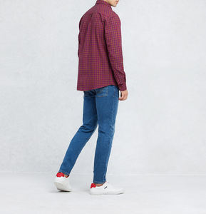 Camisas de Vestir Casuales de Manga Larga para Hombre, 100% Algodón, con Logotipo Bordado, Cuello Alto, Tejido de Punto, Estilo Formal de Oficina - Product Image 6