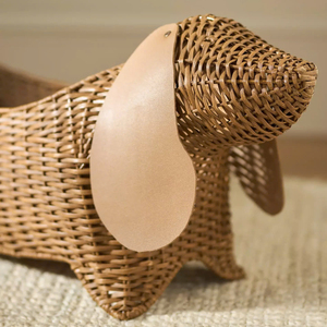 Cesta de mimbre tejida con perro Dachshund para decoración del hogar hecha en Vietnam - Product Image 5