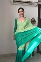 Saree Tradisional India Siap Pakai Bahan Crepe Georgette Bordir Cetak untuk Musim Panas dan Dingin, Cocok untuk Pesta, Etnik, dan Pelindung dari Sinar Matahari